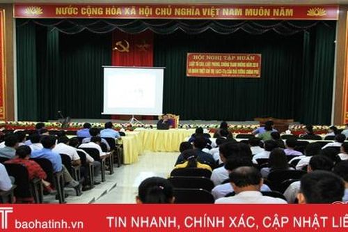 Bồi dưỡng nghiệp vụ giải quyết khiếu nại - tố cáo cho cán bộ chuyên trách Thạch Hà