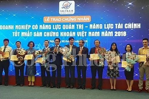 Công bố doanh nghiệp đạt chỉ số năng lực quản trị tài chính tốt trên sàn chứng khoán 2018