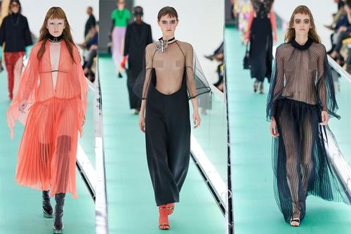 'Đỏ mặt' với loạt người mẫu để ngực trần trong show Gucci tại Milan