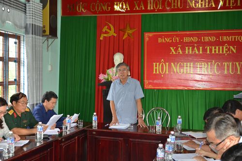 Ban Pháp chế - HĐND tỉnh Quảng Trị khảo sát tình hình sáp nhập đơn vị hành chính cấp xã tại xã Hải Thiện, huyện Hải Lăng