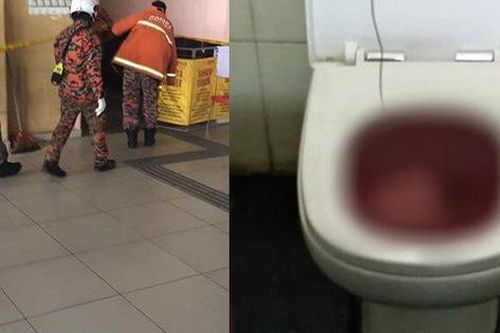 Phát hiện bồn cầu bị tắc và nước có màu đỏ, nữ lao công la hét chạy đi cầu cứu rồi phát hiện thi thể một em bé sơ sinh