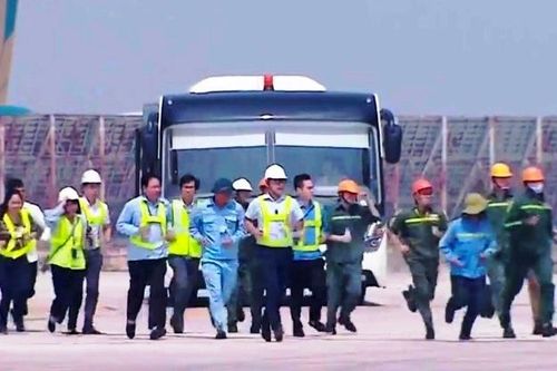 Sân bay Nội Bài diễn tập phòng cháy, chữa cháy