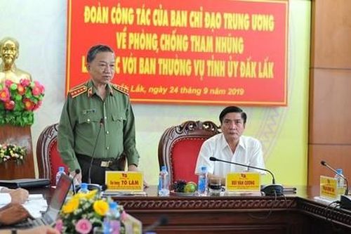 Bộ trưởng Tô Lâm làm việc với Ban Thường vụ Tỉnh ủy Đắk Lắk