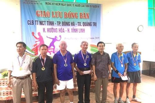 Chương trình giao lưu các Câu lạc bộ bóng bàn Người cao tuổi