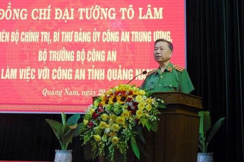 Bộ trưởng Công an làm việc với tỉnh Quảng Nam
