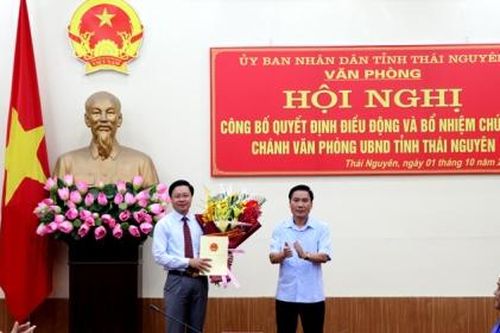 Thái Nguyên có Chánh văn phòng UBND tỉnh mới