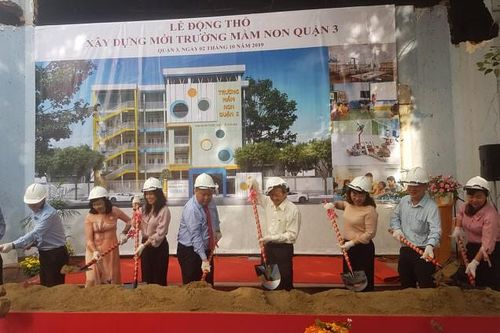 Quận 3 đồng loạt khởi công 5 dự án trường học