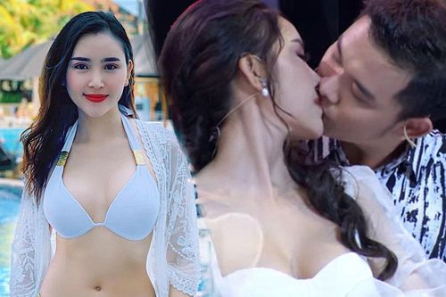 Hoa khôi hôn say đắm trai lạ trên truyền hình lên tiếng giải thích sau khi bị chỉ trích