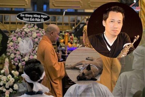 Chú chó của nghệ sĩ Xuân Hiếu bỏ ăn, nằm phục bên linh cữu chủ
