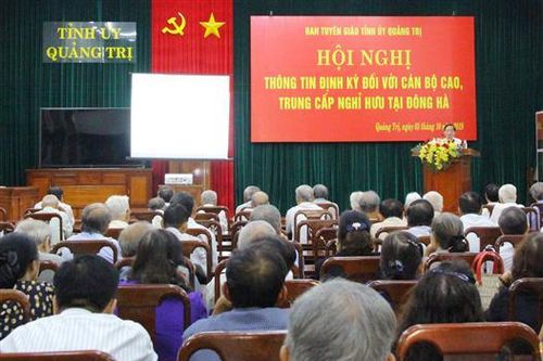 Hội nghị thông tin định kì đối với cán bộ cao cấp, trung cấp nghỉ hưu tại TP.Đông Hà