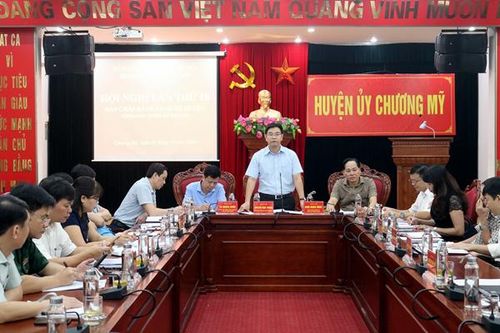 Chương Mỹ tổ chức hội nghị lần thứ 18 Ban Chấp hành Đảng bộ huyện