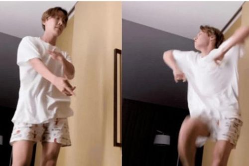 BTS: J-Hope đúng là 'máy nhảy', biến phòng khách sạn thành sân khấu riêng