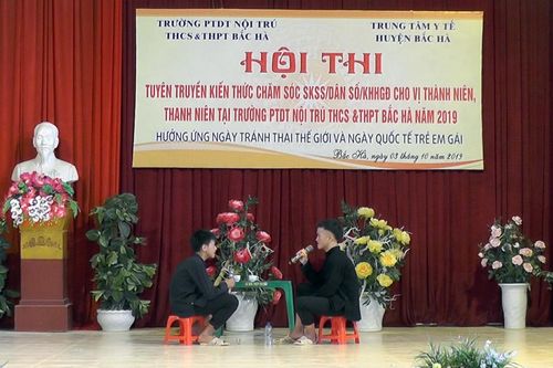 Bắc Hà tổ chức Hội thi tuyên truyền kiến thức chăm sóc sức khỏe sinh sản trong nhà trường
