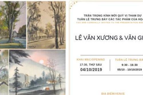 Tổ chức tuần trưng bày tác phẩm của họa sĩ Văn Giao và Lê Văn Xương