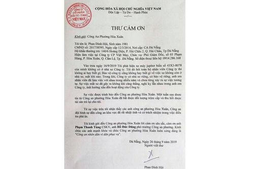 Người dân cảm ơn CAP Hòa Xuân