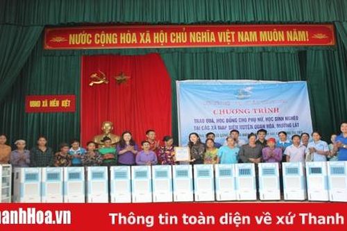 Trao quà và học bổng cho hội viên phụ nữ, học sinh nghèo các xã vùng biên