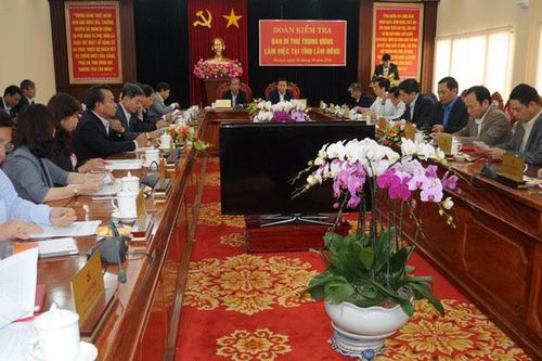 Đoàn kiểm tra của Ban Bí thư Trung ương làm việc tại Lâm Đồng