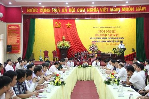 Thạch Thất đối thoại tháo gỡ khó khăn cho doanh nghiệp trên địa bàn