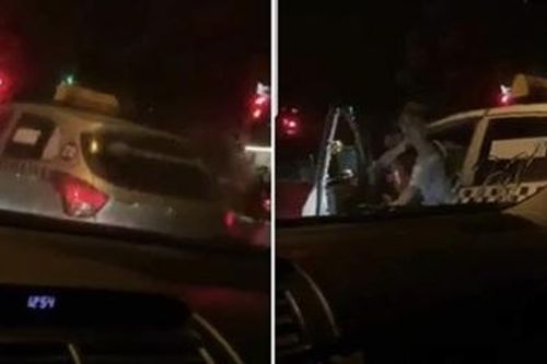 Tài xế taxi Thanh Nga hung hăng đòi đốt xe người dừng đèn đỏ