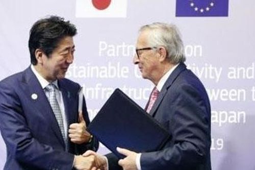 EU và Nhật Bản bắt tay kiểm soát tuyến kết nối Âu – Á