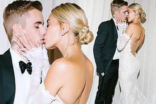 Vợ Justin Bieber siêu gợi cảm trong ảnh cưới đẹp như mơ