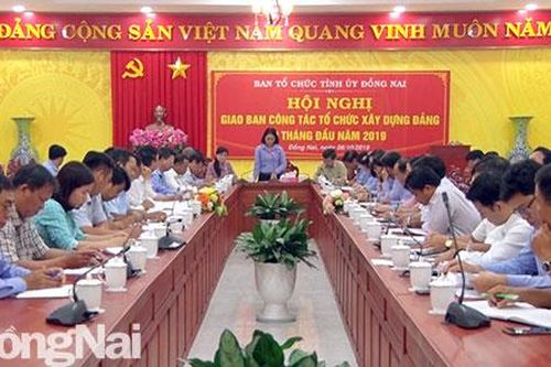 Hội nghị giao ban công tác xây dựng Đảng 9 tháng đầu năm 2019