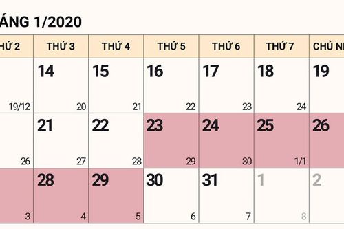 Thủ tướng phê duyệt lịch nghỉ Tết Canh Tý 2020