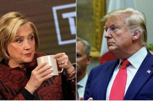 Phản ứng bất ngờ của Hillary trước 'cú chọc' của ông Trump