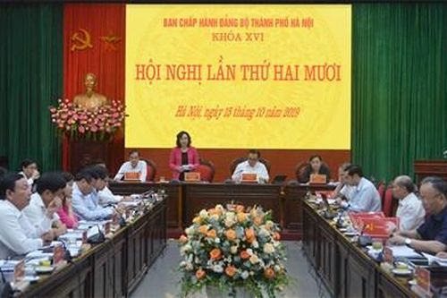 Hội nghị lần thứ hai mươi Ban chấp hành Đảng bộ Thành phố Hà Nội