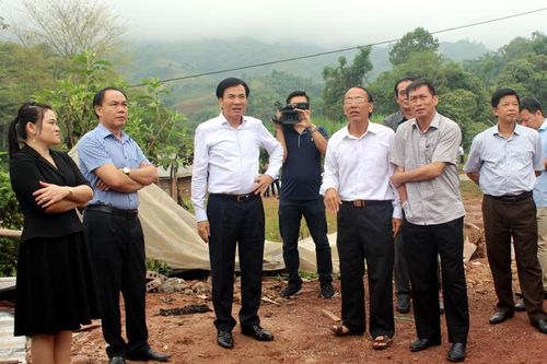 Bí thư Tỉnh ủy Trần Văn Sơn kiểm tra và làm việc tại huyện Mường Nhé