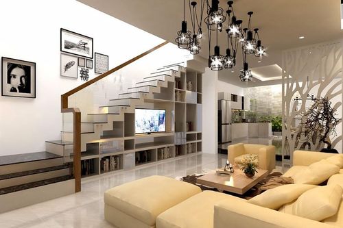 Mẫu phòng khách đẹp 'chất đến phát ngất' có cầu thang ấn tượng
