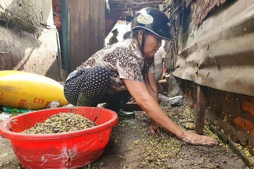 Tiểu thương chợ Vinh ngấn lệ nhìn hàng hóa bị lũ nhấn chìm