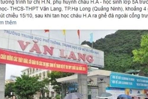 Tung tin bị bắt cóc để không bị bố mẹ mắng