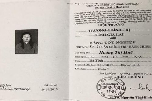 Hiệu trưởng trường mẫu giáo sử dụng bằng giả