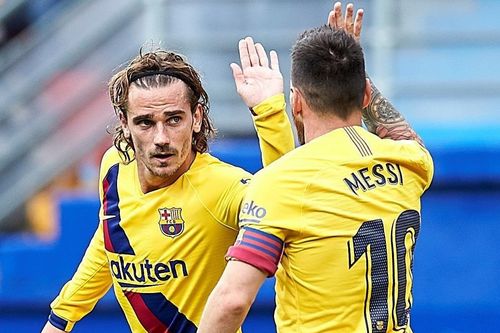 Messi, Griezmann ghi bàn đưa Barca chiếm ngôi đầu của Real