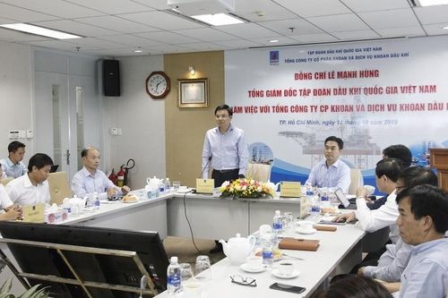 Tổng giám đốc PVN Lê Mạnh Hùng làm việc với PV Drilling