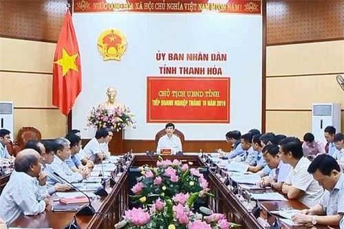 UBND tỉnh Thanh Hóa tiếp doanh nghiệp định kì tháng 10 năm 2019