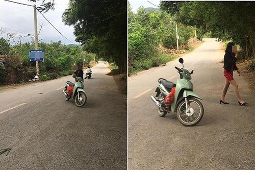 Người phụ nữ thản nhiên dựng xe máy giữa đường để nghe điện thoại gây tranh cãi