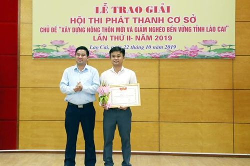 Trao giải Hội thi Phát thanh cơ sở chủ đề 'Xây dựng nông thôn mới và giảm nghèo bền vững tỉnh Lào Cai' lần thứ 2, năm 2019