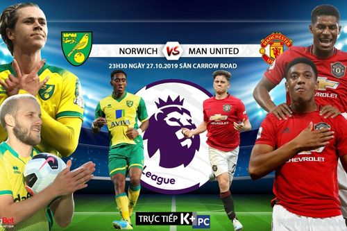 Kèo MU vs Norwich. Trực tiếp bóng đá Norwich đấu với MU. K+, K+PM, K+PC. Ngoại hạng Anh