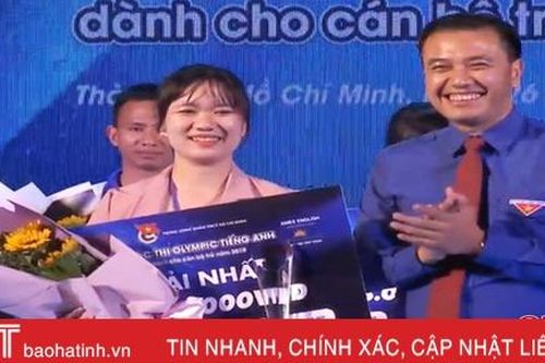 Nữ Trung úy Hà Tĩnh giành ngôi quán quân cuộc thi Olympic Tiếng Anh dành cho cán bộ trẻ 2019