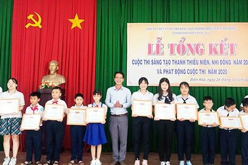 Trao giải Cuộc thi Sáng tạo thanh thiếu niên nhi đồng TP.Biên Hòa