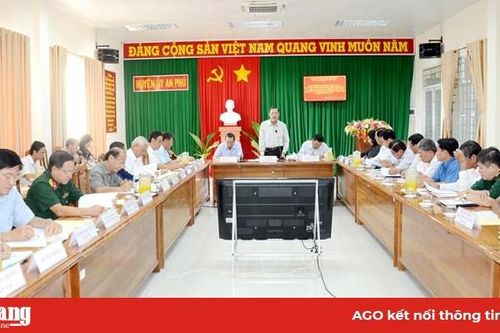 Phó Bí thư Thường trực Tỉnh ủy Võ Anh Kiệt làm việc với Ban Thường vụ Huyện ủy An Phú