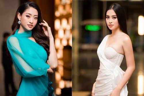 Tiểu Vy, Lương Thùy Linh đẹp 'bất phân thắng bại' với váy cắt xẻ gợi cảm