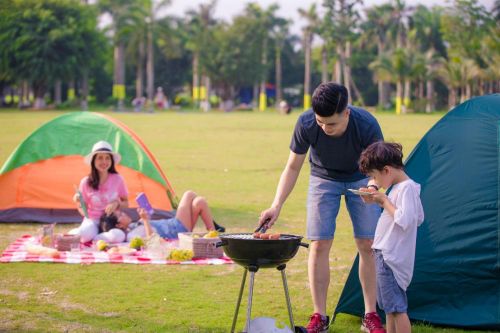Cắm trại qua đêm, tận hưởng tiết thu giữa không gian xanh Ecopark