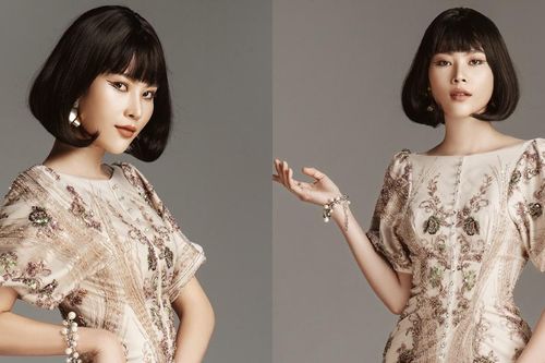 Chị song sinh của Nam Em kiêu kỳ với váy đính 3500 viên pha lê