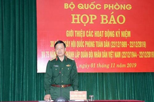 Họp báo kỷ niệm 30 năm Ngày hội Quốc phòng toàn dân