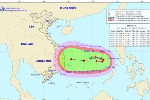 Càng gần đất liền, bão số 6 càng mạnh lên