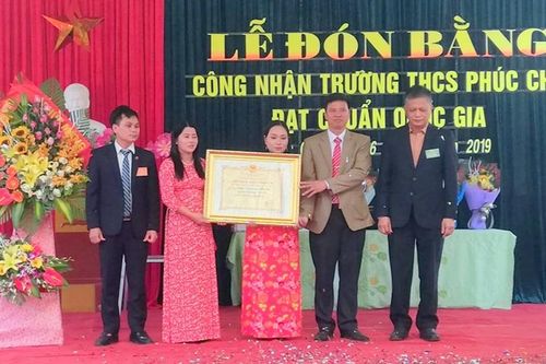 Trường THCS Phúc Chu đón chuẩn Quốc gia