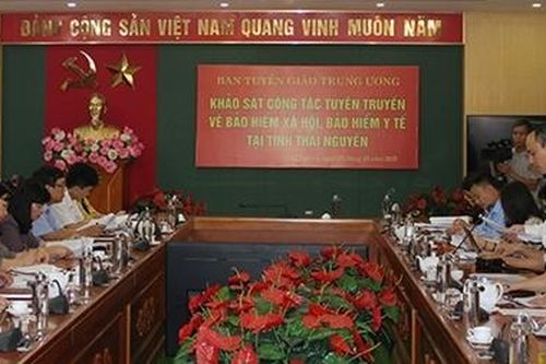 Khảo sát công tác tuyên truyền về bảo hiểm xã hội, bảo hiểm y tế